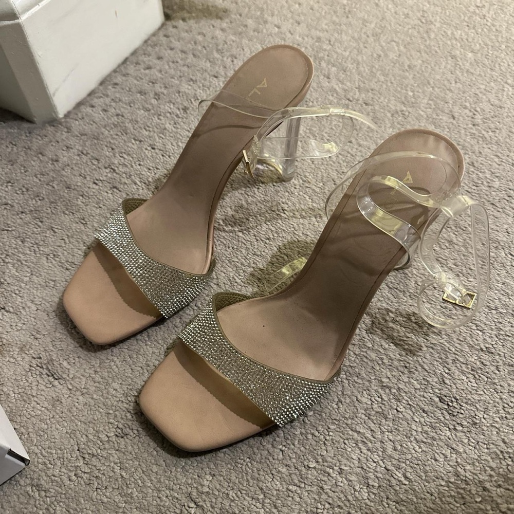 Elegant Women's Clear Strap Heels